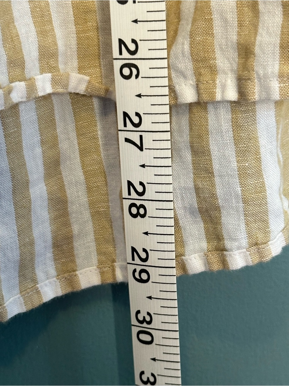 J.Jill Love Linen Striped Button Down Shirt 100% Linen Beach Coastal Size L - Picture 5 of 10